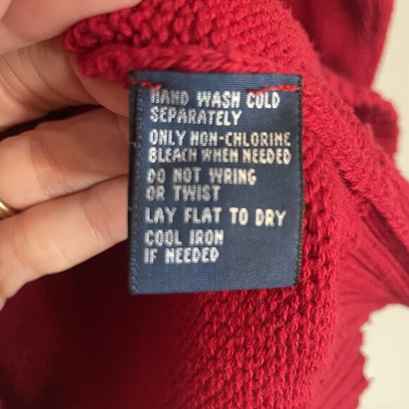 Polo Ralph Lauren Sweater Mens Large Crewneck Pima Cotton Red Pony Embroidered - Picture 7 of 8